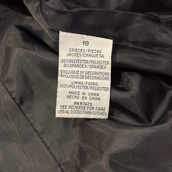 DANNY & NICOLE Women’s Blazer (Black with White Polka Dot Accents) Size 18 - Picture 4 of 4